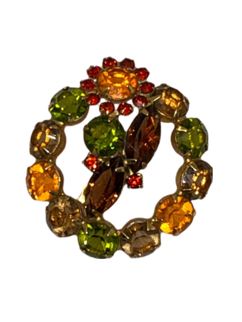 Juliana Vintage "Shades of Fall" Wreath Brooch Exquisite